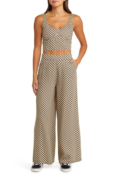 Rip Curl Isla Geo Linen Blend Pants In Black Multi
