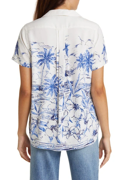 Shop Tommy Bahama Sparkling Sea Talulla Silk Camp Shirt In Coconut