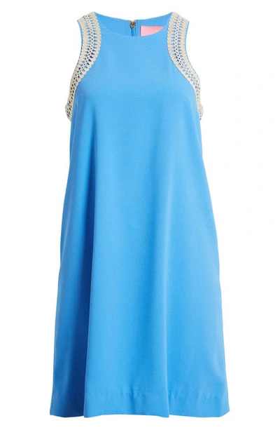 Shop Lilly Pulitzer Amayah Sleeveless Shift Dress In Blue Tang