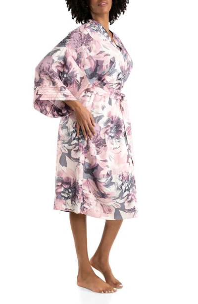 Shop Midnight Bakery Moonlight Beach Floral Wrap Robe In Mauve