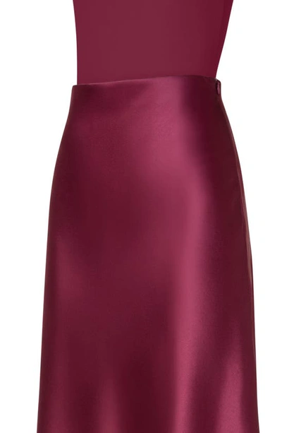 Shop Akris Punto Satin A-line Skirt In 069 Garnet