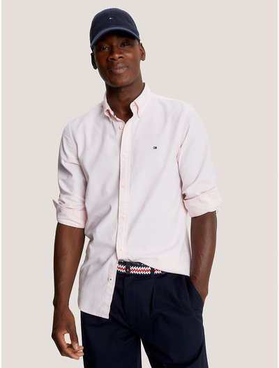 Tommy Hilfiger Slim Fit Oxford Shirt In Precious Pink | ModeSens