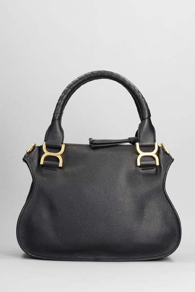 Shop Chloé Small Double Carry Shoulder Bag In Black Leather