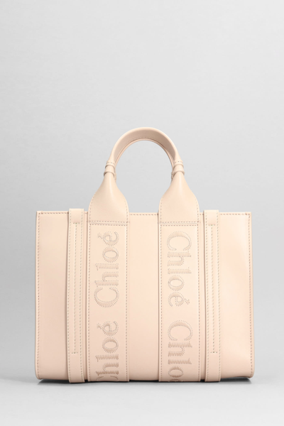 Shop Chloé Small Tote With Stra Tote In Rose-pink Leather