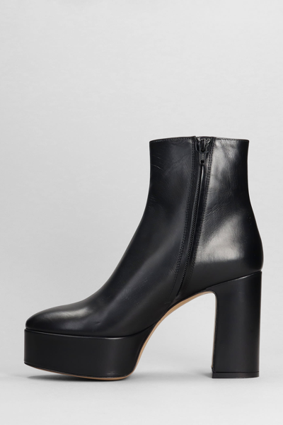 Shop Roberto Festa Sindra High Heels Ankle Boots In Black Leather