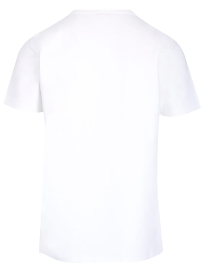 Shop Palm Angels Logo-print Crew-neck T-shirt In White