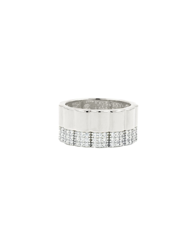 Shop Freida Rothman Radiance Wide Band Ring In Silver