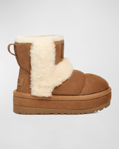 Shop Ugg Chillapeak Suede Shearling Classic Boots In Chestnut