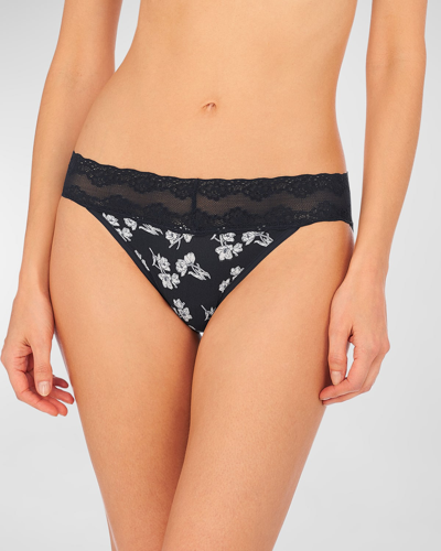 Shop Natori Bliss Perfection V-kini Briefs (one Size) In Midnight Navy Pop