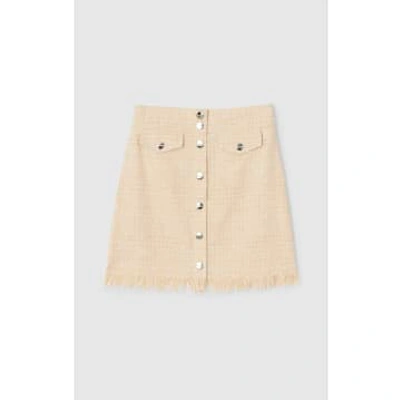 Shop Rodebjer Thando Fringe Skirt In Canvas