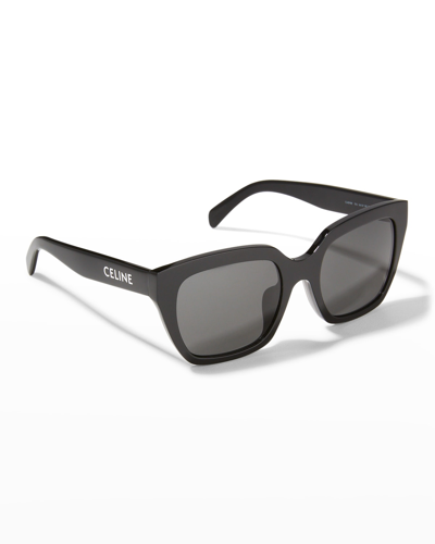 Shop Celine Square Acetate Sunglasses In Black