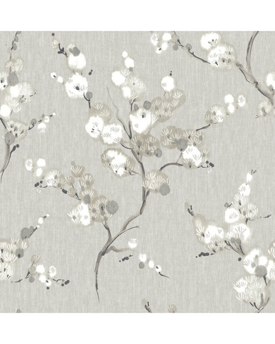 Shop Nuwallpaper Grey Mirei Peel & Stick Wallpaper