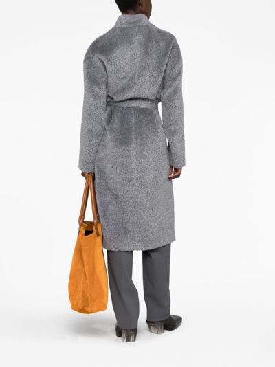 Shop Isabel Marant Faux-fur Alpaca-blend Coat In Grey