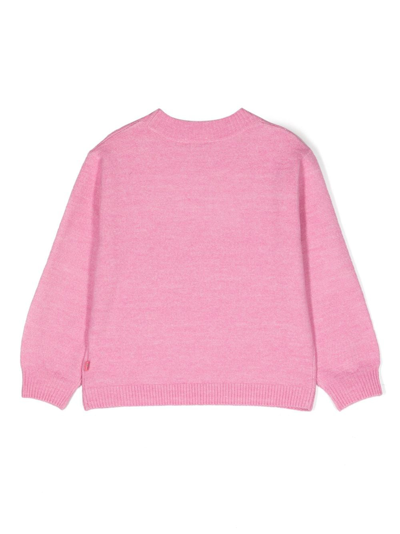 Shop Billieblush Sequin-embellished Crew-neck Jumper In Pink