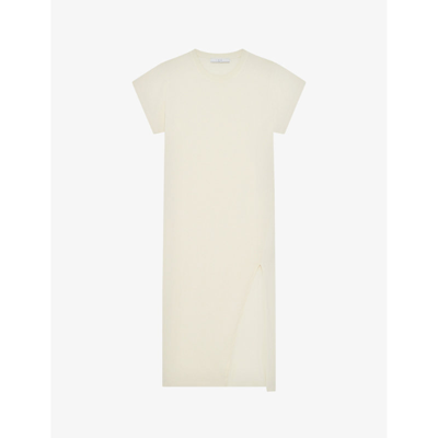 Shop Iro Womens Whi11 Litonya Loose-fit Midi Cotton T-shirt Dress