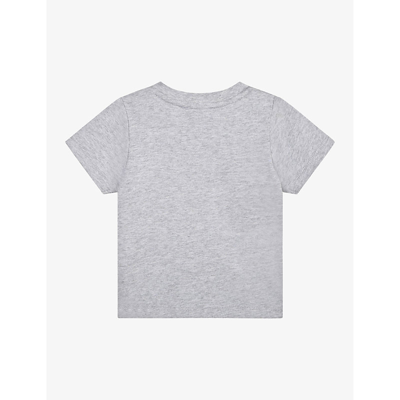 Shop Kenzo Grey Marl Logo-print Short-sleeve Cotton-jersey T-shirt 6 Months-4 Years