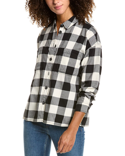 Shop Madewell Buffalo Check Flannel Shirt Jacket In Black
