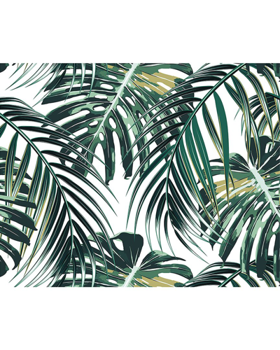 Shop Ohpopsi Tropical Leaves Wall Mural In Green