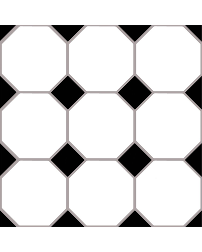 Shop Floorpops Hudson Peel & Stick Floor Tiles Set Of 20 In Black