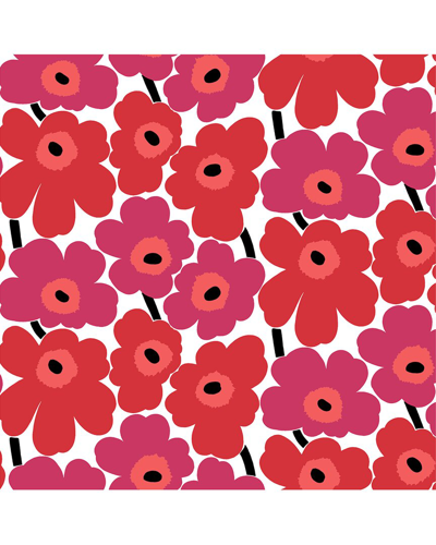 Marimekko Red Pieni Unikko Peel & Stick Wallpaper In Red