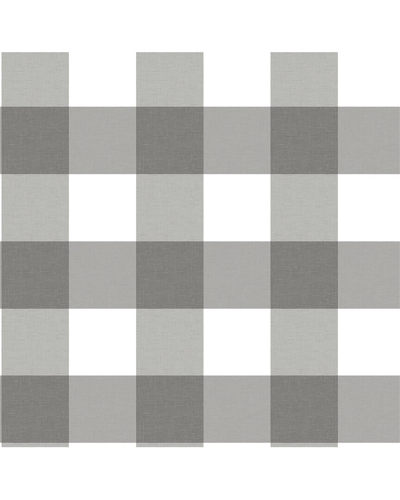 Shop Inhome Homestead Plaid Peel & Stick Wallpaper In Grey