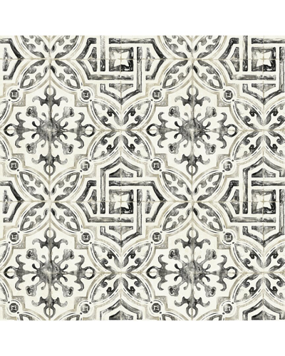 Nuwallpaper Black Landondale Peel & Stick Wallpaper In Black