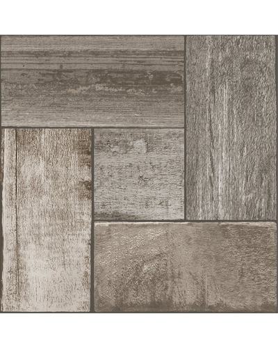 Shop Floorpops Northwoods Peel & Stick Floor Tiles Set Of 20 In Brown