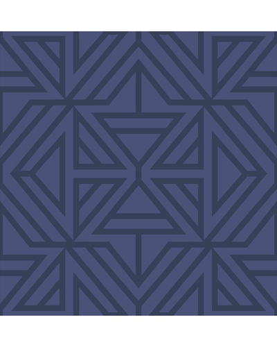 Shop Nuwallpaper Blue Linear Peel & Stick Wallpaper