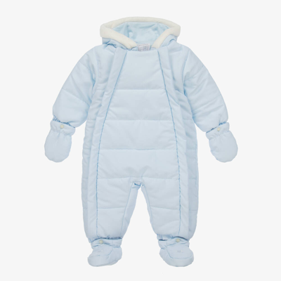 Shop Emile Et Rose Blue Padded Baby Snowsuit