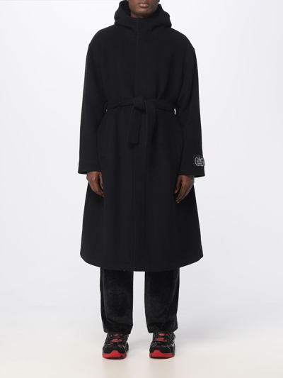 Shop Msgm Coat In Wool Blend In Black