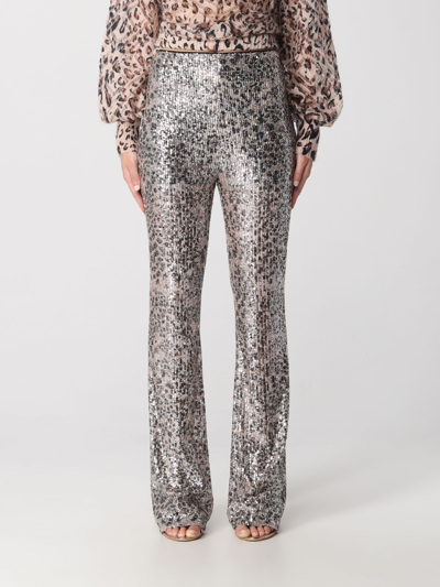 Liu •jo Sequin-embellished Straight-leg Trousers In Multicolor