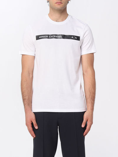 Shop Armani Exchange T-shirt  Men Color White