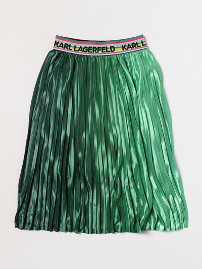 半身裙 KARL LAGERFELD KIDS 儿童 颜色 绿色