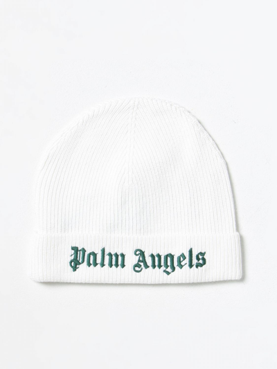 Shop Palm Angels Hat In Wool And Cashmere Blend In White