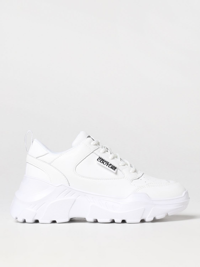 Shop Versace Jeans Couture Sneakers In Leather In White