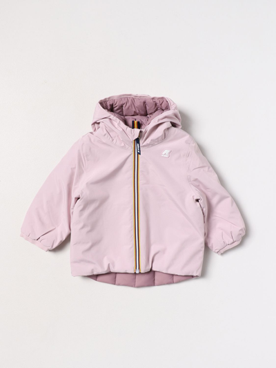 Shop K-way Jacket  Kids Color Baby Pink