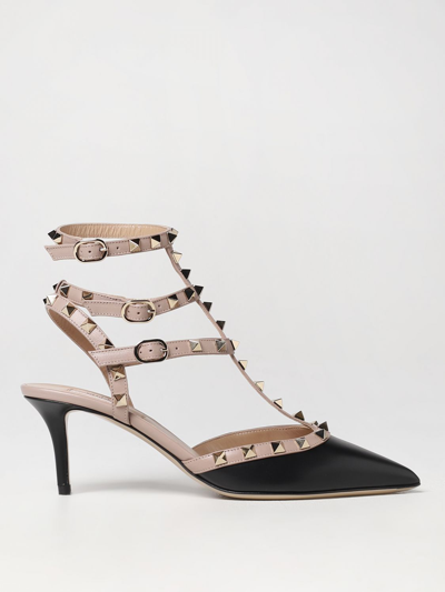 Shop Valentino Rockstud Pump In Leather With Studs In Black