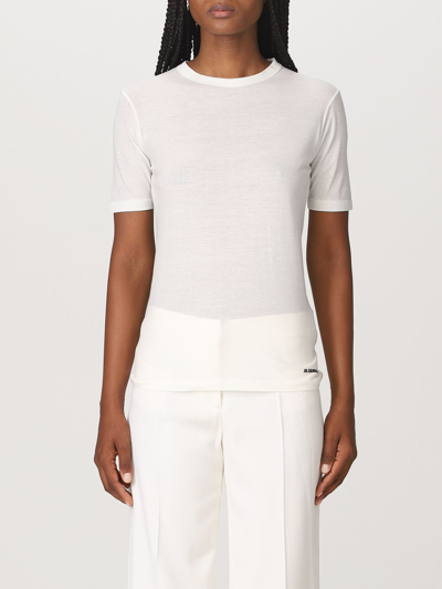 Shop Jil Sander T-shirt  Woman Color White