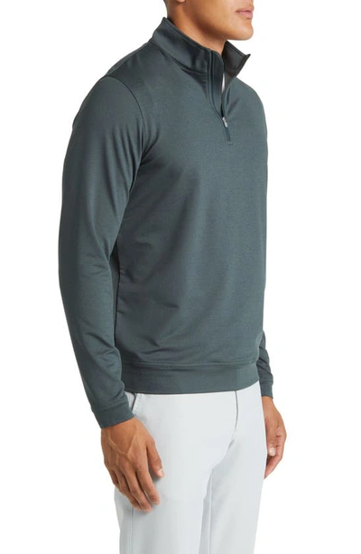 Peter Millar Crafted Stealth Quarter Zip Performance Pullover In Balsam