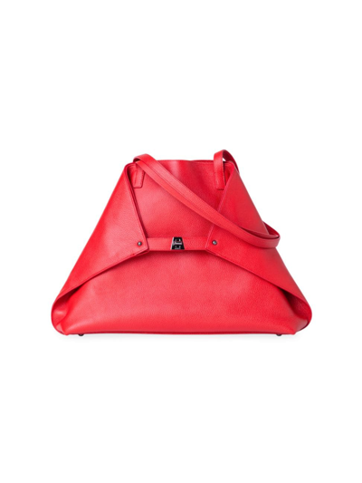 Shop Akris Women's Medium Ai Leather Shoulder Bag In Lipstick