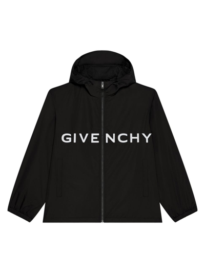Shop Givenchy Men's Windbreaker In Technical Fabric In Black