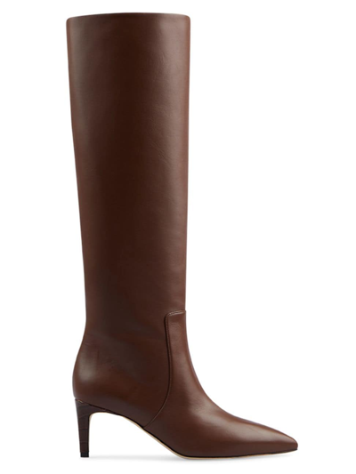 Shop Paris Texas Women's Knee-high Leather Stiletto Boots In Brown