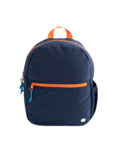 Shop Becco Bags Kid's Hook & Loop Sport Backpack In Navy Citrus