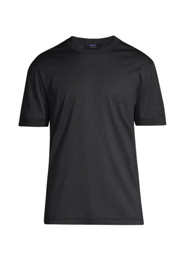 Shop Knt By Kiton Men's Cotton Crewneck T-shirt In Dark Grey