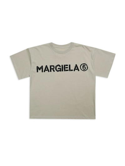 Shop Mm6 Maison Margiela Little Kid's & Kid's Logo T-shirt In Light Camel