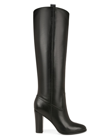 Shop Veronica Beard Women's Vesper 95mm Leather Knee-high Boots In Black