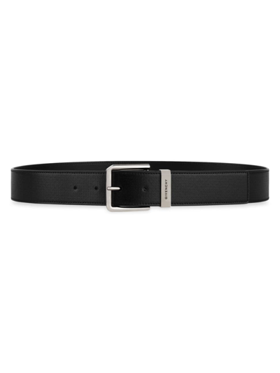 Shop Givenchy Men's Plage Gentleman Belt In 4g Classic Leather In Black