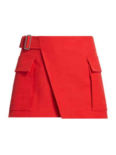 Shop A.l.c Women's Conan Wrap Cargo Miniskirt In Ruby