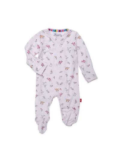 Shop Magnetic Me Baby Girl's Woodsy Tale Footie In Neutral