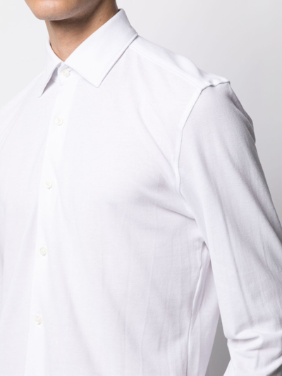 Shop Hugo Boss Button-down Cotton Shirt In White